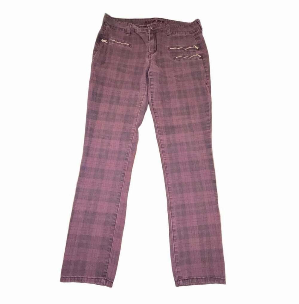 Rue21 Plaid Zipper Pants Women’s 11/12 Y2K Grunge Punk Alt